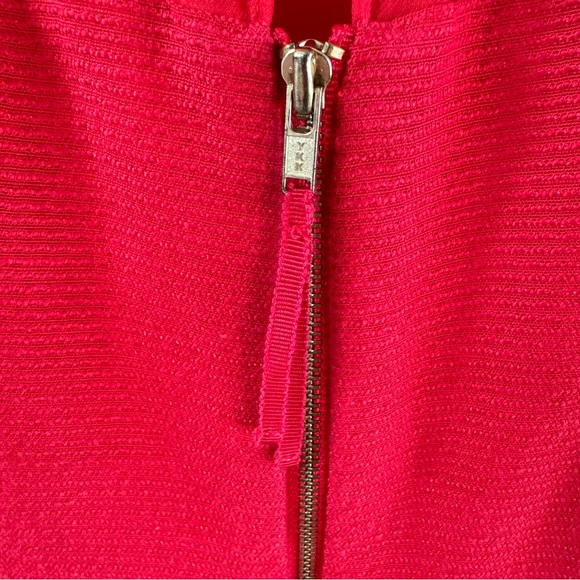 Maeve Anthropologie Sleeveless Red Lattice Neck Cotton Blend Midi Dress - Picture 13 of 15